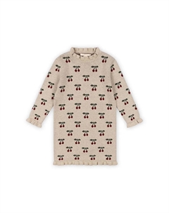 SIKA KNIT DRESS платье для маленькой девочки, бежевый Konges slojd