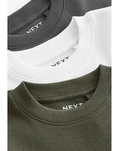 Топ с длинными рукавами LONG SLEEVE TEXTURED 3 PACK REGULAR FIT, зеленый Next
