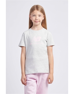 Футболка для девочек с логотипом, серый New balance