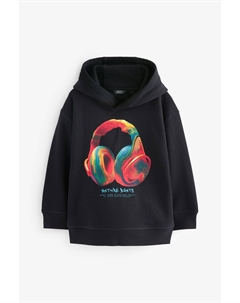 Толстовка с принтом (3 16 лет), черный Next