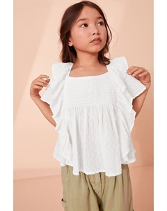 Блузка с рюшами, белый Next