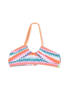 Топ бикини с узором зигзаг, синий Mc2 saint barth