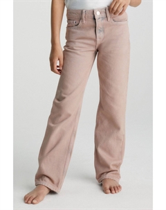 Детские прямые джинсы оверсайд, розовый Calvin klein