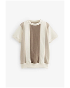 Вертикальный текстурированный топ в стиле колор-блок (3–16 лет), бежевый Next