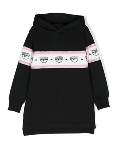 Платье Eyelike с капюшоном и логотипом, черный Chiara ferragni