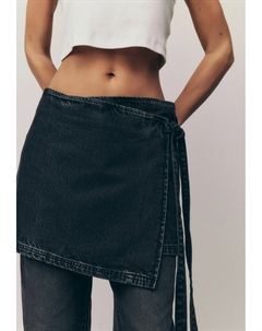 Джинсовая юбка, черный Next