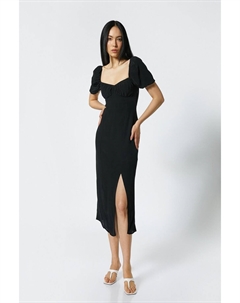 Женское черное платье, розовый Koton