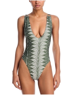 Слитный купальник Jana с глубоким вырезом, мультиколор Palmacea