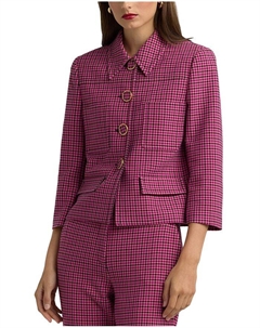 Мини-жакет в клетку, фиолетовый St. john