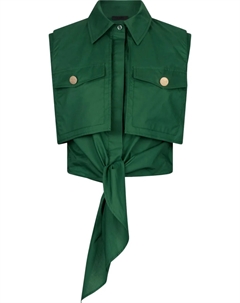 Укороченная рубашка на пуговицах, зеленый Liu jo