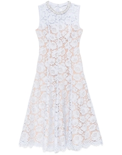 Платье миди из тонкого кружева, синий Self-portrait