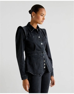 Женская джинсовая рубашка прямого кроя, черный Scalpers