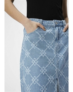 Юбка А-силуэта , светло-голубой деним Object