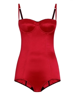 Атласное боди, красный Dolce&gabbana