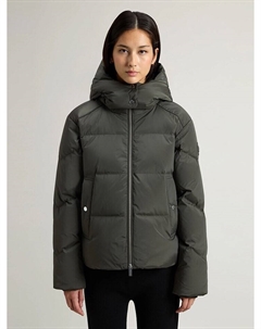 Пуховик Daunenjacke, темно-зеленый Woolrich