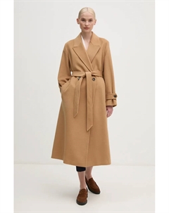 Шерстяное плащ, бежевый Tommy hilfiger