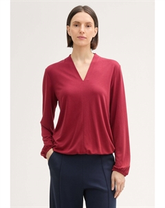 Топ с длинными рукавами, темно-красный Tom tailor