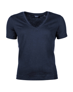 Оригинальная футболка из нержавеющей стали с v-образным вырезом, синий Gant