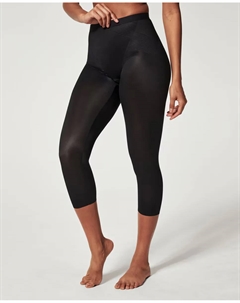 Брюки с укороченным поясом и запахом, черный Spanx