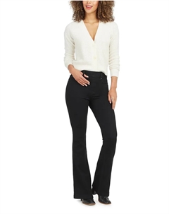 Женские джинсовые моделирующие леггинсы с колокольчиком, черный Spanx