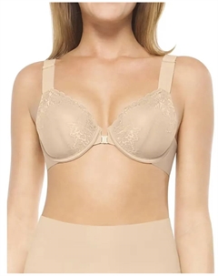 Кружевной бюстгальтер на косточках с застежкой спереди, бежевый Spanx