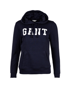 Толстовка с худи обычного размера с графическим рисунком, синий Gant