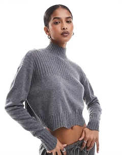 – Joy Perkin – Джемпер Marl Grey с фестончатым подолом Scalpers