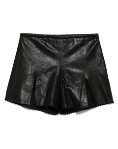 Кожаные шорты, черный Blumarine