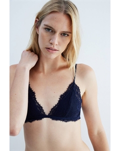 Мягкий бюстгальтер из кружева с подкладкой., синий H&m