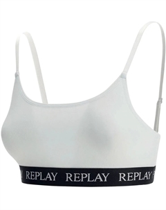 Повторное бюстье "LADY CASUAL BRALETTE", с регулируемыми бретельками-тоненьками, белый Replay