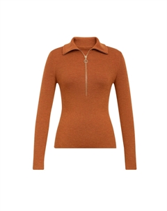 Свитер женский на молнии, зеленый Deep breath