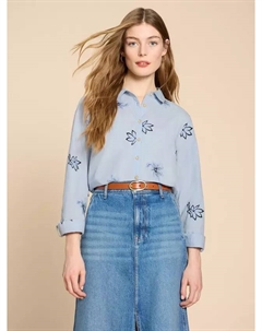 Рубашка Sophie Cotton Embroidered, синий White stuff