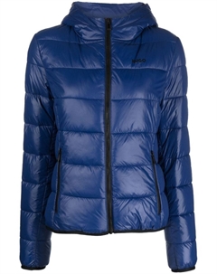 Пуховик на молнии, синий Hugo