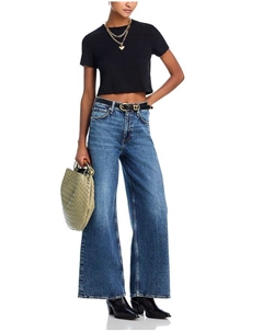 Джинсы с широкими штанинами и высокой посадкой Sofie rag &bone, синий Rag & bone