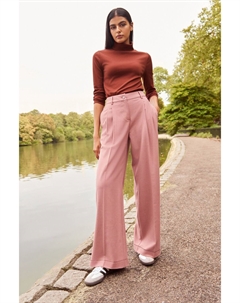 Рубчатый топ с длинными рукавами и водолазкой, красный Next