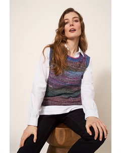 Пижамные штаны в мелкую клетку Nina из органического хлопка футболка без рукавов с сакурой, зеленый White stuff