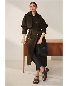 Тренч, коричневый Next