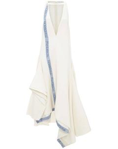 Платье макси с V-образным вырезом, белый Jw anderson