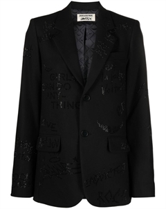 Однобортный блейзер со стразами, черный Zadig&voltaire