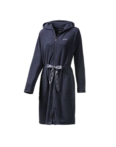 Халат женский - активный, махровый, на молнии, смесовый хлопок, синий Joop