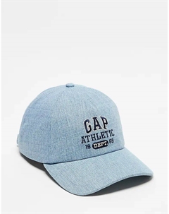– Джинсовая кепка синего цвета с логотипом «Athletic» Gap