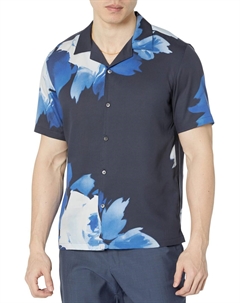 Рубашка Irving Short Sleeve CC Abstract, цвет Baltic/Palace Blue Multi Theory