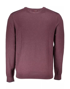 Элегантный шерстяной свитер с мужской вышивкой, фиолетовый Napapijri