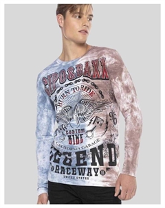 Функциональный лонгслив, цвет brown-blue Cipo&baxx