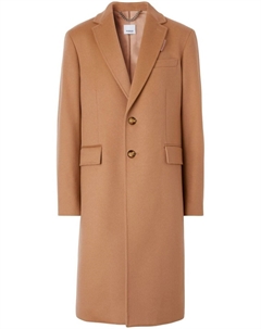 Однобортное пальто с заостренными лацканами, бежевый Burberry
