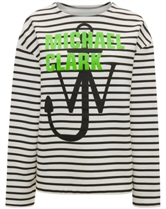 Толстовка в полоску с логотипом, белый Jw anderson