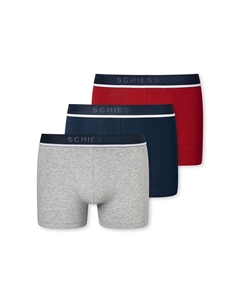 Шорты/брюки в стиле ретро, ​​набор из 3 шт. – 95/5 – органический хлопок, цвет Rot/ Blau/ Grau Schiesser