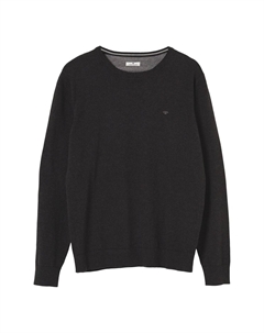 Свитер вязаный, манжеты в рубчик, мужской, цвет Black Grey Tom tailor