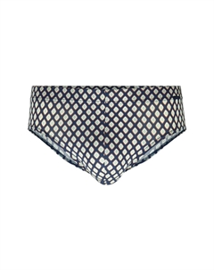 Мужские хлопковые трусы с рисунком и нашивкой-логотипом, цвет Insignia Blue Calida