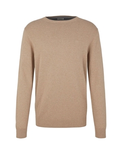 Мужской свитер с круглым вырезом, цвет Hazel Brown Tom tailor